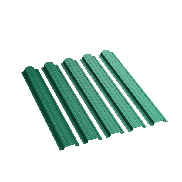 Евроштакетник 118мм NeoMatt RAL_6005_ с полукруглым срезом